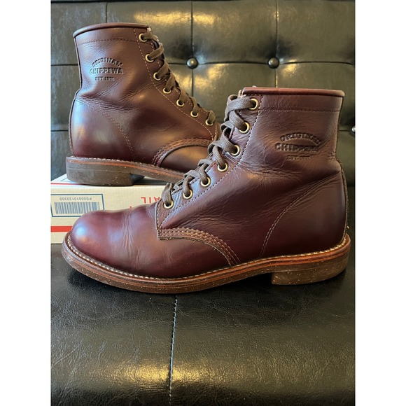 Chippewa Other - Chippewa Cordovan Leather‎ Service Boots Burgundy
